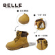 Belle Children's Shoes Girls' British Style Martin Boots Autumn New Boots Boots Children's Baby Fashion Leather Boots Gravel Camel 34 Foot Length 20.9-21.5cm