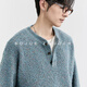 Piaget Zall Wool Henley Collar Sweater Men's Pullover Sweater 2025 Spring and Autumn New Y511082 Fantasy Blue M