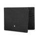 Montblanc [Chinese Valentine's Gift] (MONT BLANC) Men's Wallet Cowhide Short Folding Wallet for Boyfriend Black