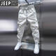 Jeep Spirit2025 Frühlings- und Herbst-Casual Hosen-Hose High-End-Stretch-Hose Trendy Herren dünne schlanke Kleinhose Männer schwarz 31 Empfohlen 125-135jin [Jin entspricht 0,5 kg]
