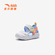 ANTA children's sandals, men's and women's shoes, 2025 summer new breathable Velcro octopus toe and foot protection beach shoes for women, Anta white/fluorescent orange red-5 22