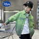 Disney boys gradient jacket spring and autumn 2025 new children's autumn shirt pure cotton medium and large children's shirt thin handsome green 140 cm