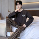 
Yalu pajamas men's spring and autumn pure cotton 2025 new men's home clothing set full cotton summer large size for outdoor wear NSALM-QZ9923 L (recommended 120-140Jin [Jin equals 0.5 kg])