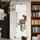 Begonia flower decoration painting Begonia apricot blossom pear flower scroll hanging painting New Chinese style ink flower bird decoration painting Living room book Overall size 25*100cm Milk white brocade silk + ZFL1365 begonia picture