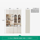 Quanyou Home Light Luxury Bookcase Floor-standing Wall Bookshelf Bedroom Storage Rack File Cabinet Storage Figure Display Storage Cabinet