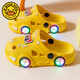 G.duck2025 children's slippers cartoon light car boys and girls non-slip soft bottom indoor children's slippers toe clogs blue size 24 25 (inner length 16cm)