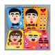 Miaopule Kindergarten Montessori Aides pédagogiques Aides Langue Zone matérielle Matériel Toys Puzzle des enfants Pas de tissage à la main Femme Femme Expression Sticker Daughter Fils Combinaison