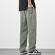 
Woodpecker casual pants for men summer ice silk thin loose straight fast drying sports trendy brand wide-leg long pants for men 733 khaki + 733 green 3XL