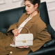 Cnoles bag women's bag cowhide women's versatile one-shoulder crossbody bag diamond square bag birthday gift for girlfriend
