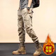 Jeep Spirit Jeep Pantalon décontracté pour les hommes hiver plus en velours épaissie de sports de sport pour les vêtements de travail de montagne polyvalente pantalon long pour hommes 679 kaki 32