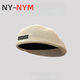 NY-NYM Black Beret Frauen dünne britische im Internet im Internet im Außertaghut Casual Newspaper Jungen Maler Hut rückwärts Stürmer Hut Beige Forward Hut [Four Seasons Style] Gleiche Größe