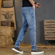 
190 tall jeans men's extended version spring and summer new slim straight-leg pants men's casual pants JK-9901 blue extended version 31