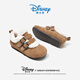 Disney children's shoes winter plus plush fur shoes girls' Birkenstock shoes warm cotton shoes women's snow shoes DF1118 khaki size 32