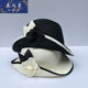 Heqinya Camellia Sun Hat Top Hat Small Fragrant Style Half-trim Straw Hat Summer Anti-snatch Fisherman Hat Rich Color Contrast Edge Black Camellia Half-trim Straw Hat M(56-58cm)
