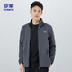 
ROMON Jacket Men's Spring and Autumn Imitation Lamb Fleece Stand Collar Fleece Jacket Men's Gray AXL