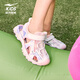 Hongxing Erke children's shoes sandals summer boys' shoes girls middle and large children's Baotou anti-collision beach shoes sports shoes pure pink/microcrystalline white 27