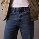 Calvin Kleinjeans [réplica 90 Serie] 25 hombres y mujeres de primavera y verano El mismo modelo CK retro jeans rectos 4RB701G U1W-Denim Light Blue 30