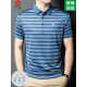 
MONTAGUT brand men's mulberry silk short-sleeved polo T-shirt summer middle-aged dad casual striped lapel T-shirt A829-red 2XL 180 suitable for 145-165Jin [Jin equals 0.5 kg]