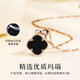 Zhou Baifu pure silver four-leaf clover necklace for women 2025 new light luxury clavicle chain pendant birthday gift for girlfriend