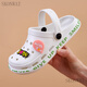Zapatos Skonwat Hole para niñas zapatillas de playa de cabeza grande para niños zapatos de jardín sin deslizamiento para zapatos para niños para zapatos a la deriva para el tamaño blanco 33