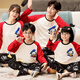 Beiyao Family of Four es pijama en otoño e invierno, pareja de manga larga pijamas en hombres y mujeres, el oso de dibujos animados de cuello redondo para niños MQ12596 Black Bear S Child [65-80Jin dentro de 150 cm [Jin equivale a 0.5 kg]]