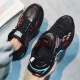 Huilirui 2025 zapatos para hombres de verano Nuevos zapatos de malla transpirable de moda para hombres y versátiles deportes que mejoran la altura y el papá casual F6622 negro [actualización] 41