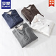 Romon Men's Linen Camisa de manga larga Japonés Collar Japonés Collar Nuevo China China Spring and Autumn Cotina y camisa de lino 9896 Green-Green 170Jin [Jin equivale a 0.5 kg] aproximadamente 3xl