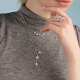 APM Monaco [Yang Zi's same style] Six-pointed star necklace women's design clavicle chain couple fashion silver jewelry birthday gift