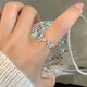 
Super gentle camellia ring for women ins niche design frigid style high-end adjustable index finger ring ring #93 [4 rings]