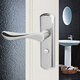 Clcey Door Lock Salle de bain Handle en acier inoxydable serrure sans clé de porte de toilette universelle verrouillage de porte en aluminium Poignée de porte alliage 9898 arc 110 trous sans langue