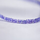 Lierui Caibao DIY natural bracelet necklace, high-quality ring surface, high-transparency ice species, special-grade purple tanzanite bracelet necklace, special-grade high-ice tanzanite bracelet, silver chain 15.5+3