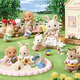 [90% neuf] Version japonaise des familles sylvaniennes de Chocolate Bunny, play house girl toy Doll Set, cadeau d'anniversaire pour les enfants