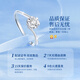 Lao Fengxiang protects a lifetime diamond and solid silver ring. Proposal diamond ring for lady, wedding anniversary gift for girlfriend and wife. Pure silver protects lifetime diamond ring.