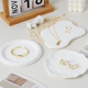 Light and shadow stars white gypsum ornaments ins style decoration scene construction and layout small objects photography props jewelry necklace ring earrings still life product photography creativity big cube aromatherapy candle