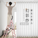 Yilian Youpin Phantom Window Screen without punching and installing light-transmitting opaque curtain yarn blackout curtain bedroom bay window partition curtain door curtain pearl white with telescopic rod rod 1.6 to 2.1 meters curtain height 2.5 meters two pieces