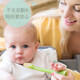OLABABY 欧拉宝贝儿童绿芽硅胶餐勺叉蒸煮两用辅食碗婴幼儿喂养餐具 长勺+短勺(2件套)30300