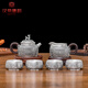 Emperador Tang Yun de Han Hdtyun Silver Pot de plata hecha a mano Silver Silver 999 Tetera en el hogar Sala de té Room Kung Fu Tapot Té Juego de té Utensilios de té UNA POTA Cuatro tazas Una taza común de 695G + Certificado
