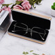 2025 Nouvelle boîte de lunettes haut de gamme Anti-pression et anti-pression Portable Portable Mentes pour hommes Aluminium Lunettes en métal Box Silver Mirror Silver Mirror Tissu