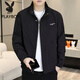 Playboy Men's Jacket 2025 New Youth Casual Versatile Thin Jacket Spring and Autumn Trendy Brand Wear Handsome and Trendy Khaki 2XL 145-165Jin Jin is equal to 0.5 kg