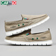 
CARTELO men's shoes summer 2025 Korean version of canvas shoes men's versatile breathable one-foot lazy casual shoes men khaki 43