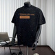 Jinrenchu 2025 Été Nouveau American Star T-shirt lourd à manches courtes Ins Ins Round Round Col Top polyvalent M7 Black à manches courtes 733 S