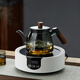 Mesni thickened glass teapot heat-resistant smoky gray glass tea maker home with filter kung fu tea set