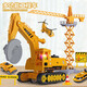 Vergangenes Baggerspielzeug für Kinder Schneidemaschine Bagger Crane Engineering Vehicle Set Little Boy Verschiedene Legierungsautos großer Ingenieurfahrzeuge mit Heben und 6 Alloy Engineering Projects