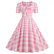 Han Feinus 80er Jahre Hepburn-Stil Retro Polka Dot Rock Bar Tanz Performance Hochzeit Morgen Robe Hong Kong Style Goddess-Sensual-Kleid JY15763 S