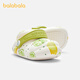 Chaussures pour enfants de Balabala et pantoufles pour enfants Summer 2025 Nouveaux garçons intérieurs Chaussures de trou de marée non glissée confortable pour les filles Blanc et Green Tone 00314 23 (Longueur du pied 16.3-16.7 / Longueur intérieure 17,7)