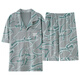 Yalu pajamas men's pure cotton summer shorts shorts 2025 new summer men's home clothing set large size for outside wear NSALM-LMSJ9227 L (recommended 100-125 Jin [Jin equals 0.5 kg])
