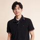 Tommy Hilfiger [atmungsaktiv und bequem] Frühlings- und Sommer-Herren-Perle Mesh Grenze Kurzarm T-Shirt Poloj9195 Black Beg xs