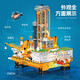 Bimochang Patriotic Science and Education Building Blocs Série chimique Série de produits chimiques Offshore Plate-forme de forage d'assemblage Ornements Boy jouet offshore Huile Drivel Blue Whale No. 1 3271PCS
