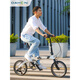 Dahang (Dahon) Mini Ultra Ligero 9 Velocidad Variable Plegable Plegable Estudiante Estudiante Men y mujeres Adultos Bicicletas PAA693 Air Sea (Azul) 16 pulgadas