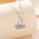 Wanlifu trois vies Lucky Sterling Silver S925 Collier incrusté de plante à feuilles de diamant chaîne de clavicule japonais et de niche sucré coréen D688 Rose Gold (chaîne transversale) 925 argent